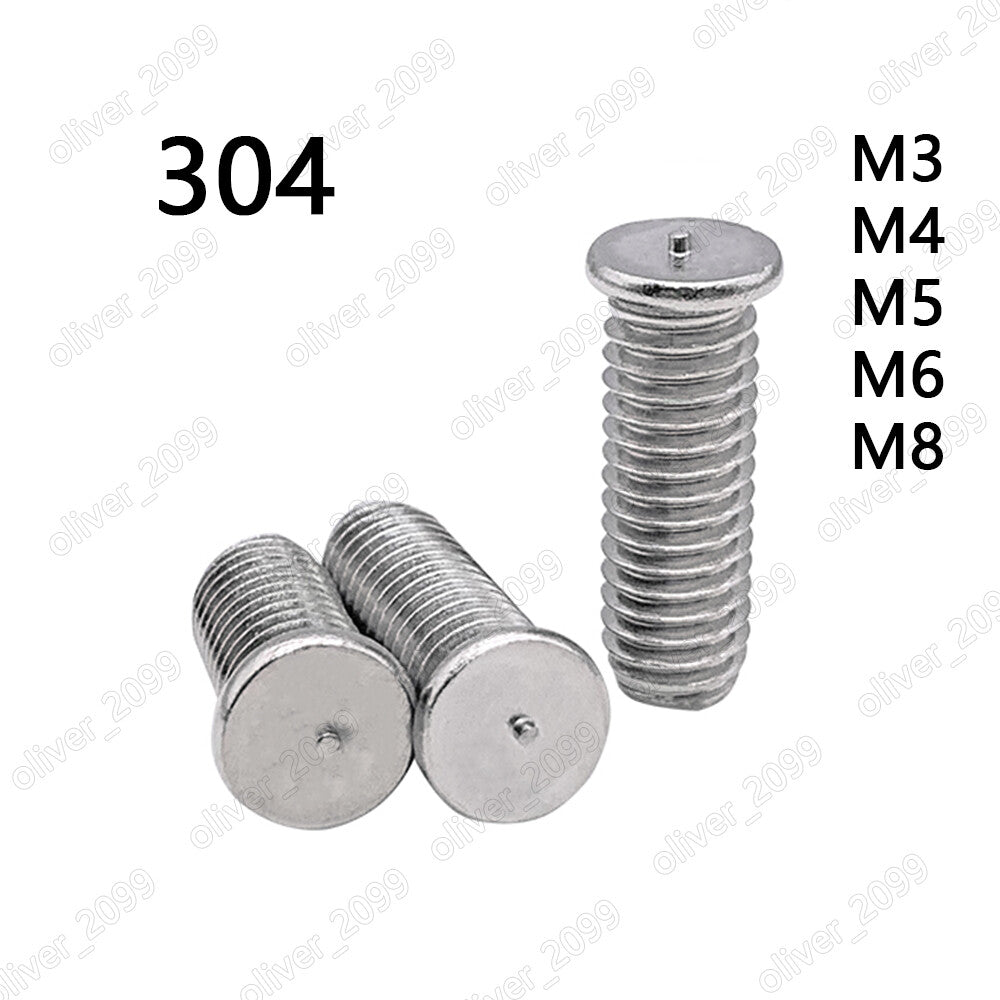 304 Stainless Steel Weld Studs for Capacitor Discharge Welding M3 M4 M5 M6 M8