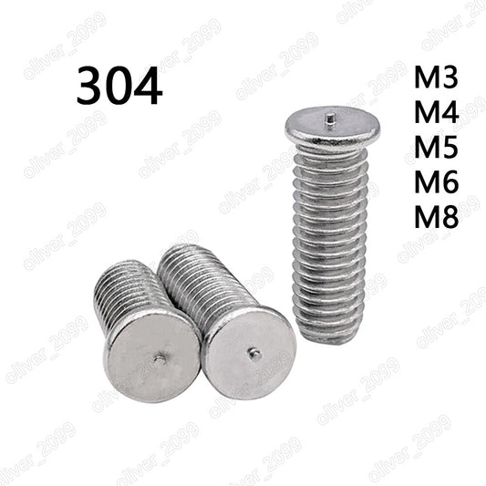 304 Stainless Steel Weld Studs for Capacitor Discharge Welding M3 M4 M5 M6 M8