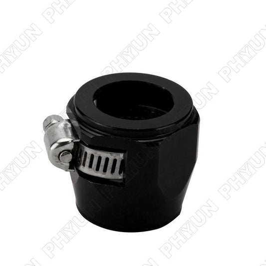 ya 2 7.16 4 Pieces Black Aluminum Alloy Car Hose Polisher Clip AN6 Connector Adapter Universal