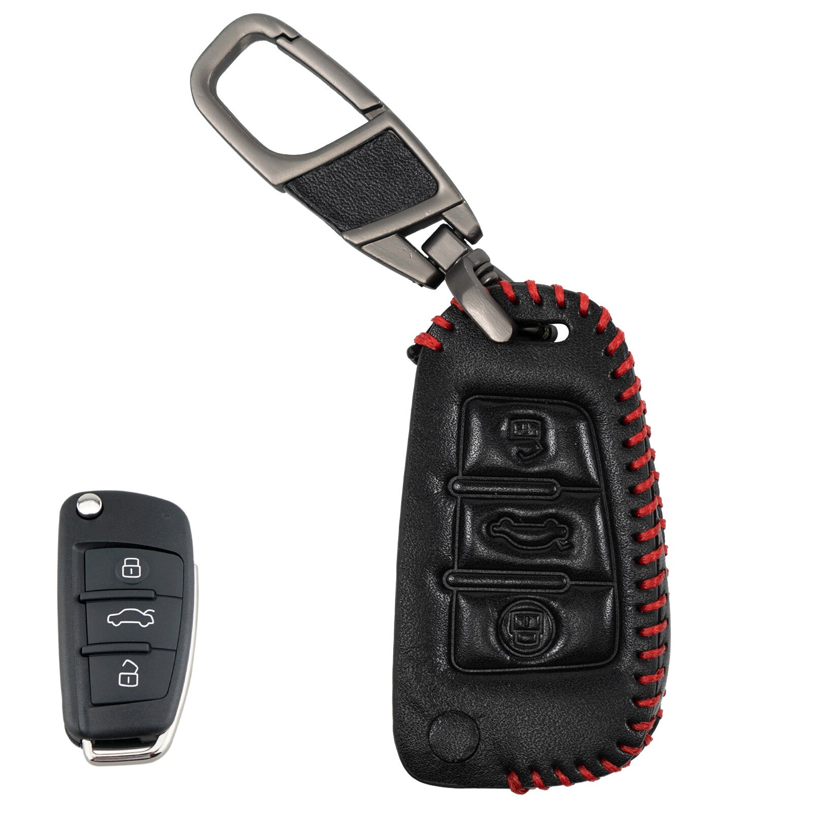 ya 5 8.7 Button Flip Remote for Smart Key Case Cover Holder for Audi Q7 TT Quattro S3 RS Q3