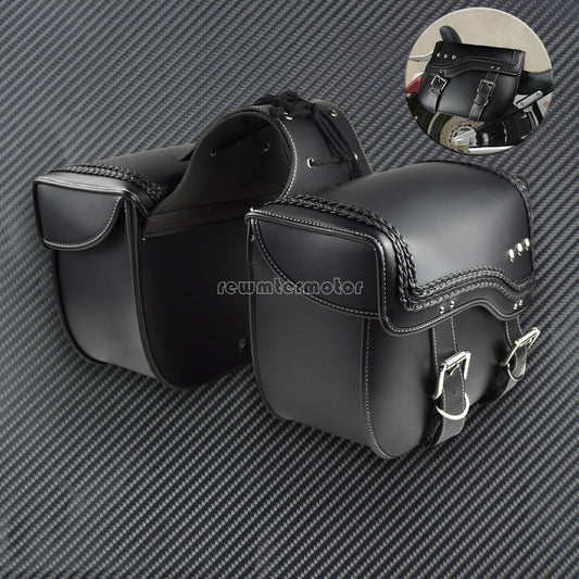 ya 11 6.5 A Pair Motorcycle Saddle Bag Bike Side Storage Fork Tool Pouch Fit for Harley