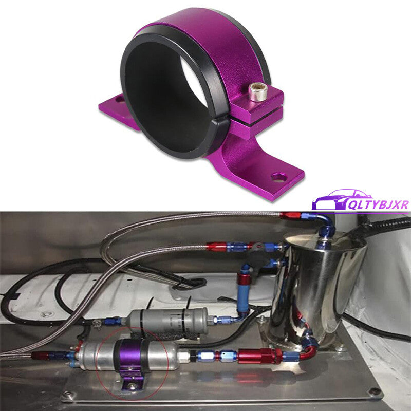 ya 27 7.2 1Pc 50mm Filter Mounting Bracket Inline Fuel Pump Mount Clamp Aluminum Purple