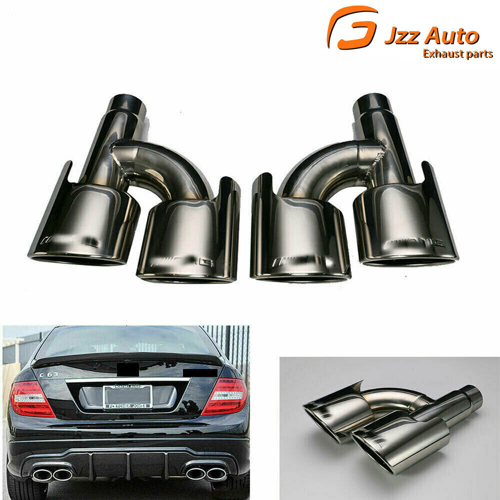 ya 4 6.17.2 C63 Muffler Tips AMG For C250 C300 C350 for Mercedes W204 W211 C-Class SS304