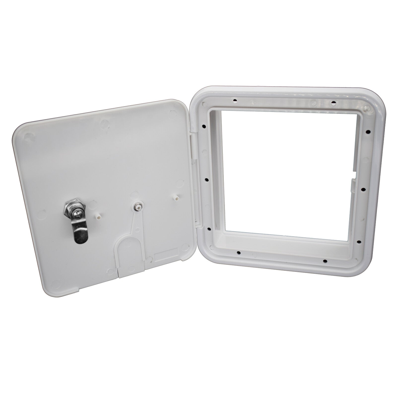 ya 10 5.28.2 RV White Electric Power Cord Cable Hatch Compartment Lockable w/ 2 Keys USA