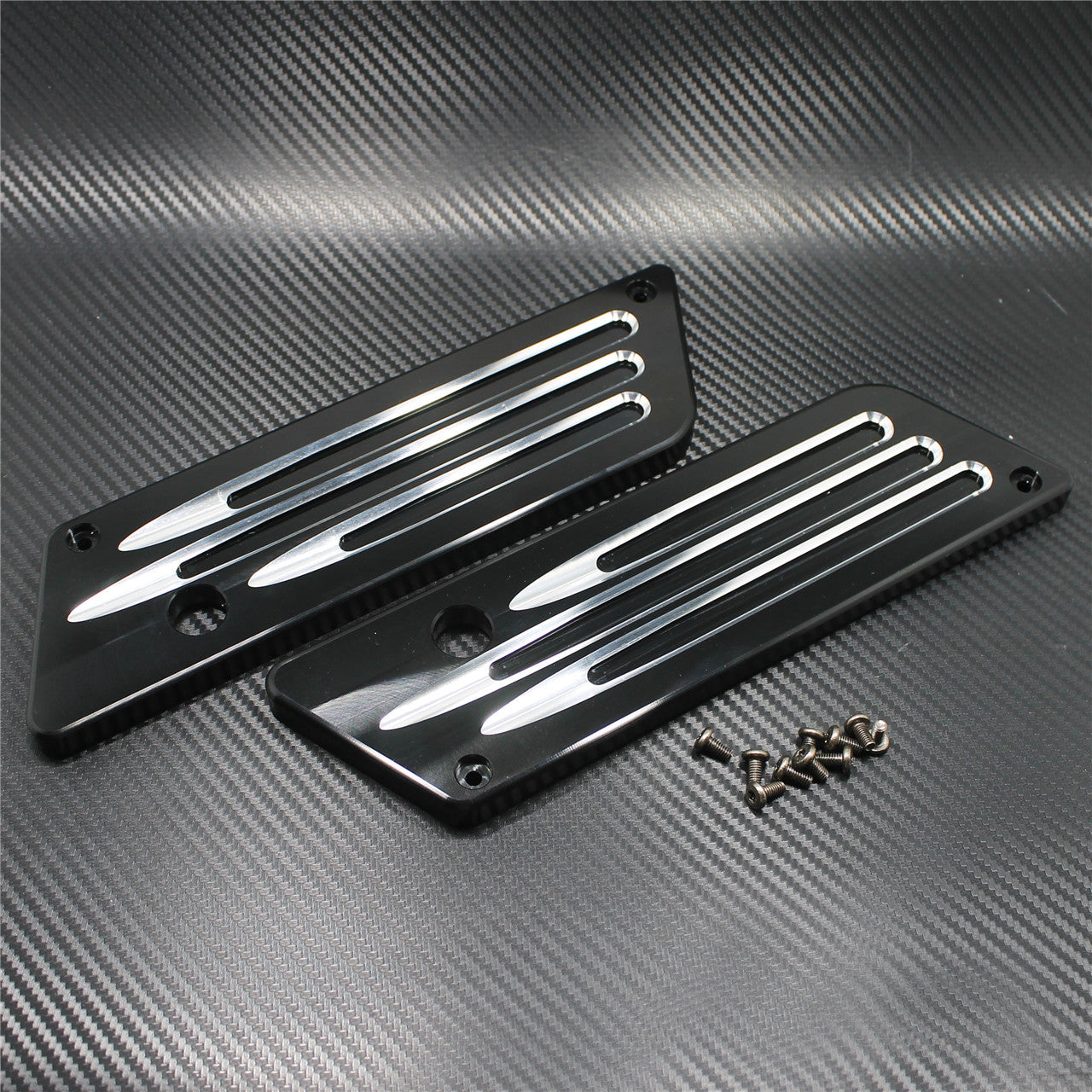 ya 12 5.21 Left Right Black Saddlebag Latch Cover Fit for Harley Touring FLH FLT 1993-2013