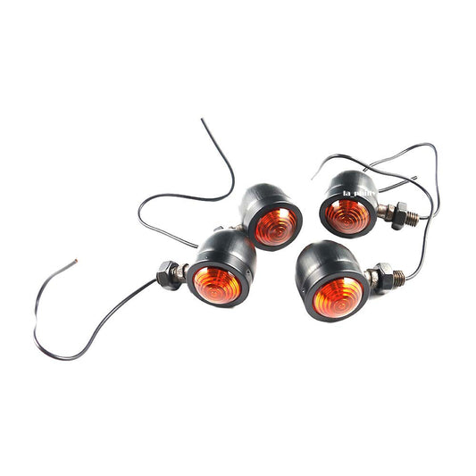 ya 5 6.16.2 4PCS Motorcycle Bullet Turn Signals Lights Fits for Suzuki Bobber Chopper Cafe Racer