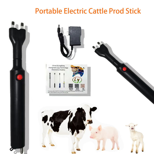 Rechargeable Livestock Prodw/Electric Cattle Prod Stick for Cow Pig Goat 12.99in