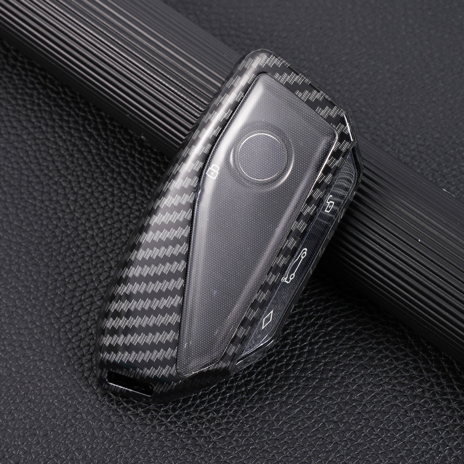 ya 5 8.7 Carbon Fiber Style Remote Key Fob Cover Case Fit for BMW 3 5 7 Series X1 X2 X5