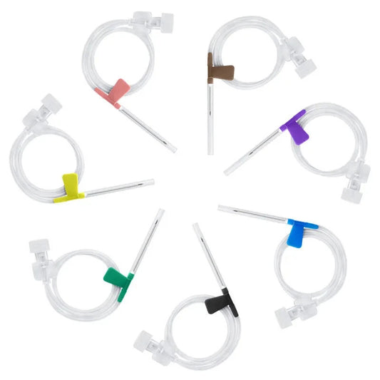 50 Pcs Disposable Sterile Scalp Needle 26/23/24G Butterfly Needle Scalp Vein Se