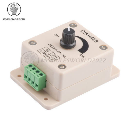 ya 14 12V 24V 8A Adjustable Light Strip Switch Brightness Controller LED Lamp Dimmer