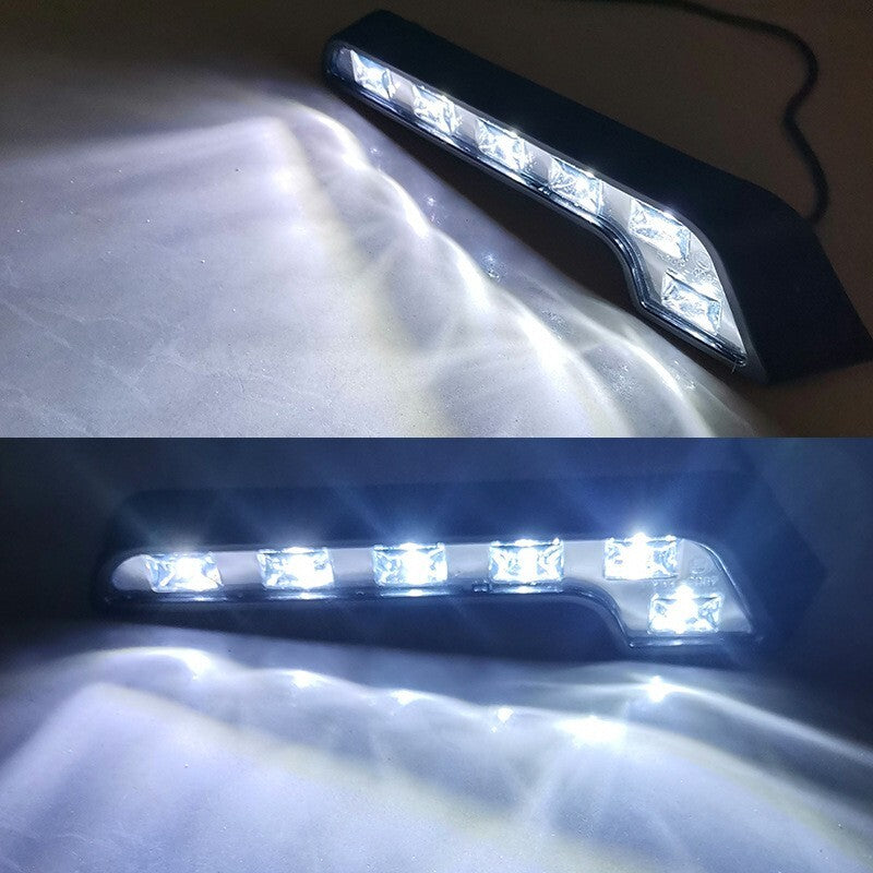 ya 1 8.5.2 2-piece L 6 LED daytime running lights fog lights suitable for off-road waterproofing of cars and trucks