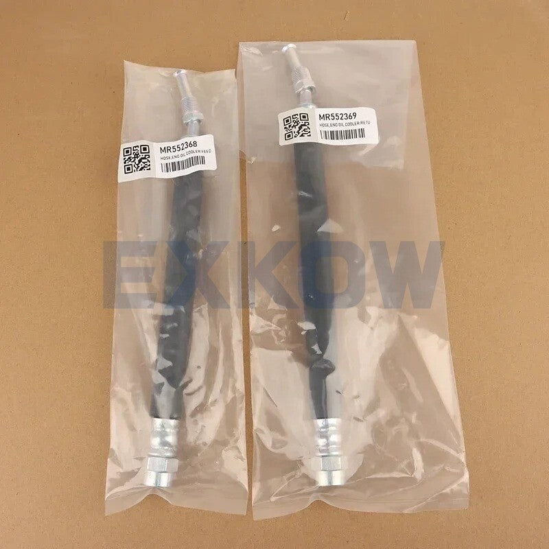 ya 5 8.7 2 pcs ENG Oil Cooler Feed and Return Hoses for Mitsubishi L200 Montero Sport 4D56 2.5D
