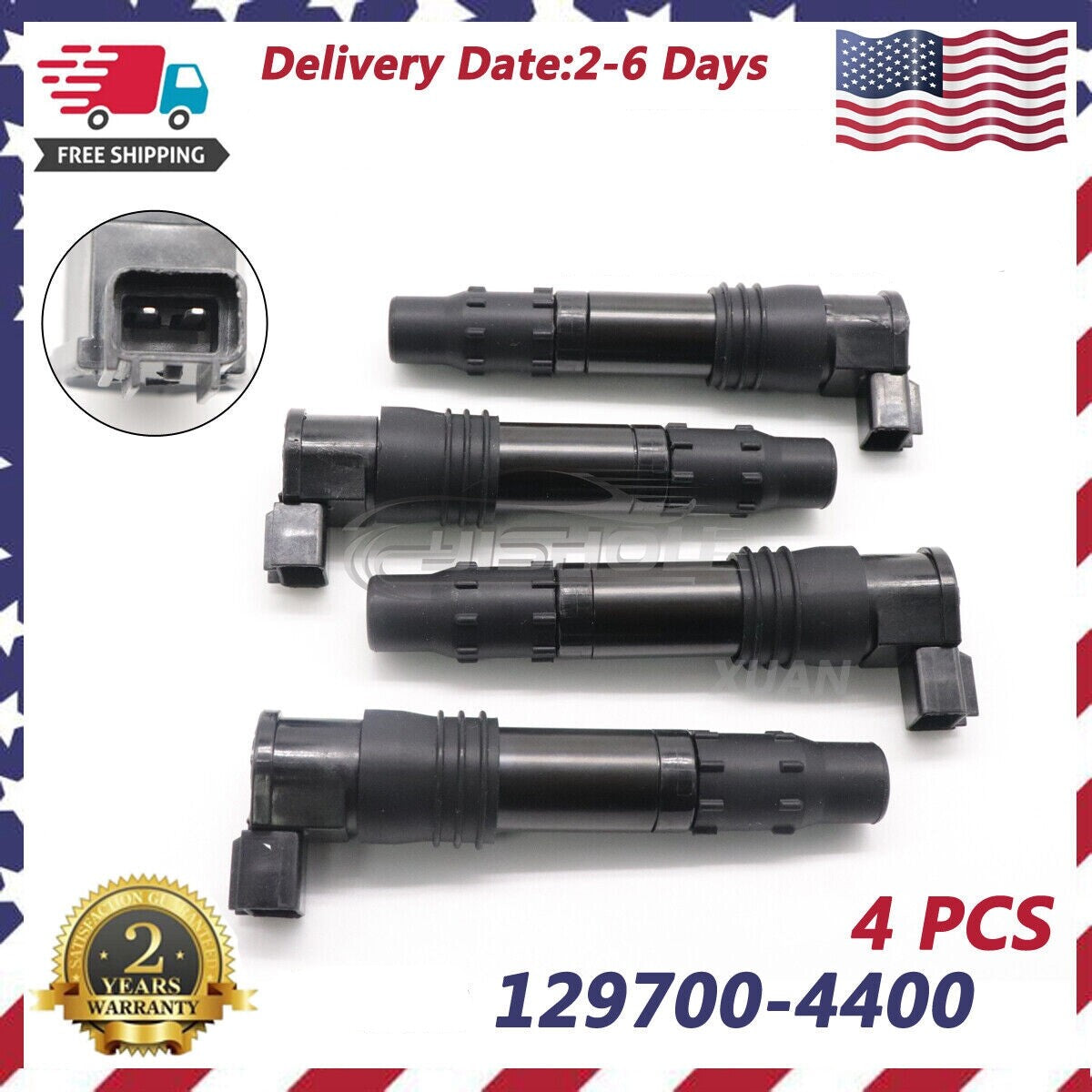 ya 4 6.22 New 4X129700-4400 ignition coil kit for Suzuki Hayabusa GSX1300R (September 9 2019 - November 12 2019)