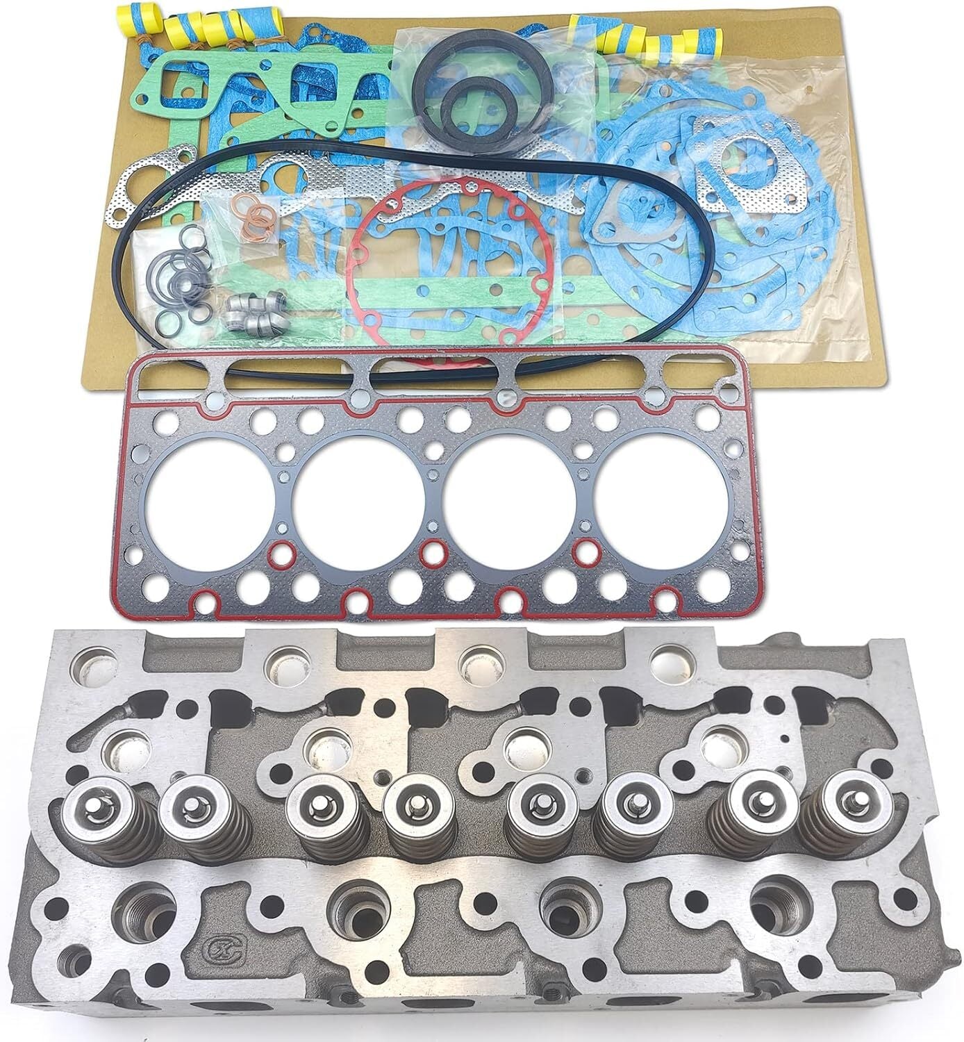 ya 27 7.2 Complete Cylinder Head Set Full Gasket Kit V1702 for Bobcat 743 733 Skid Loader