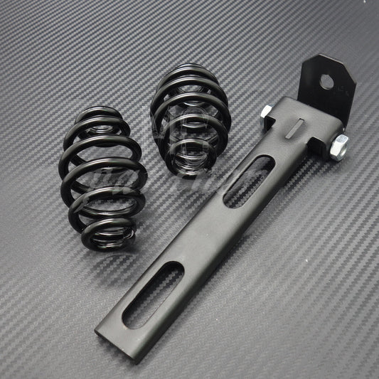 ya 2 6.27 Black Solo for Seat 3 Springs Bracket Mounting Kit for Harley Chopper Bobber Custom