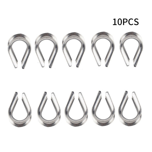 ya 1 7.7 10PC 1/4 Wire Rope Cable Thimble Marine Yacht 316 Stainless Heavy Duty Hardware
