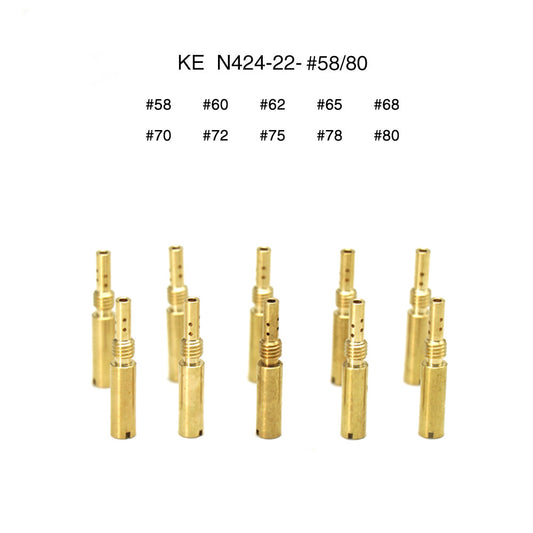 ya 3 6.23 10Pcs Carburetor Pilot Jets N424-22 58- 80 For PE 34mm-38mm PJ