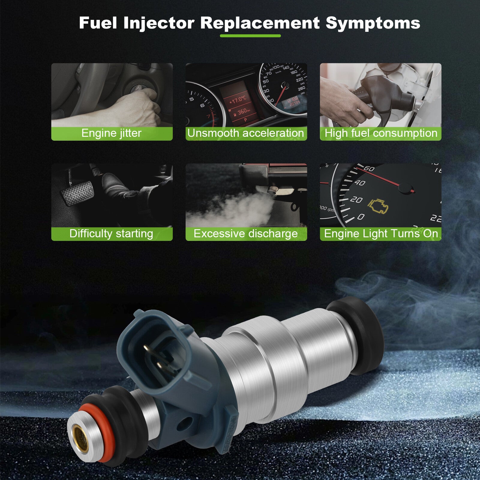 ya 1 8.12 baidi For 23250-75040for Tacoma 1995 1996 1997 1998-2000 2.4L 4Pcs Fuel Injectors