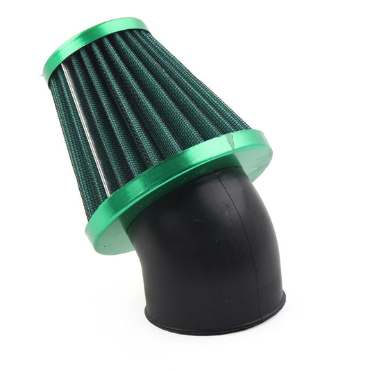 ya 8 5.26 48mm Air Intake Filter Cleaner Rubber Bend Inlet Steel Mesh Green