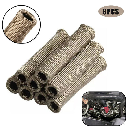 ya 6 6.13 8 PCS Synthetic Spark Plug Wire Boots Protector Sleeve Heat Shield Cover