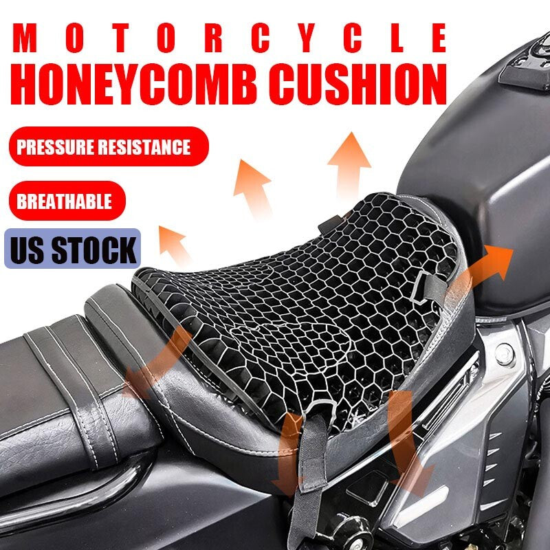 ya 5 8.7 Motorcycle Honeycomb Gel for SEAT Cushion Pillow Pad Cover Pressure Relief Universal