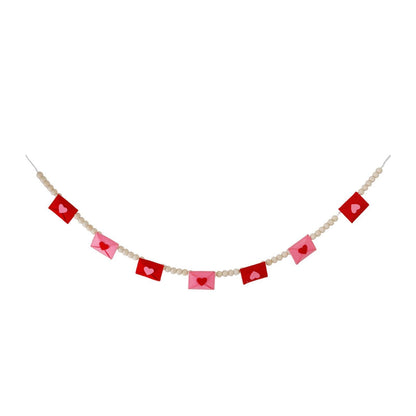 ya 25 Felt Envelope Wood Bead Garland Sweet for Party Engagement Party Supplies