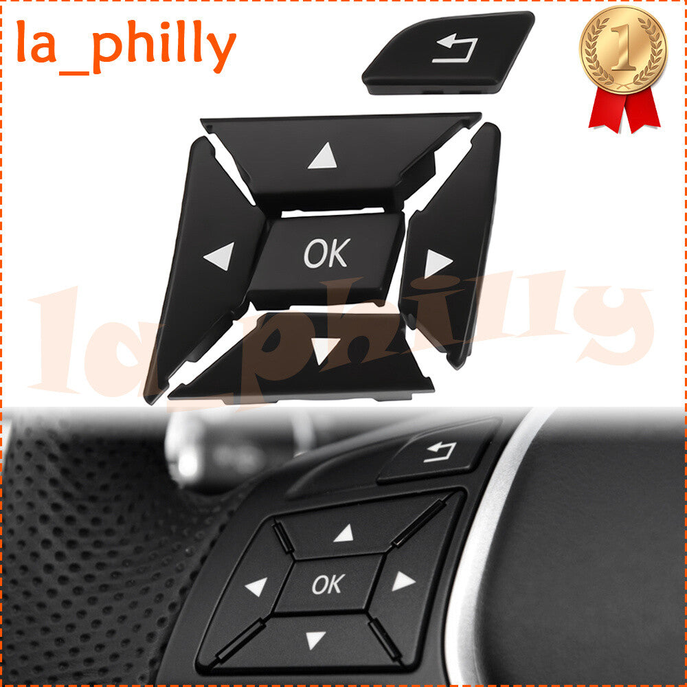 ya 13 Left Steering Wheel Control Switch Cover Black for Mercedes-Benz C Class W204