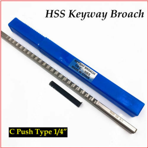 1/4  C Push Type Keyway Broach Inch Size HSS for CNC Tool New