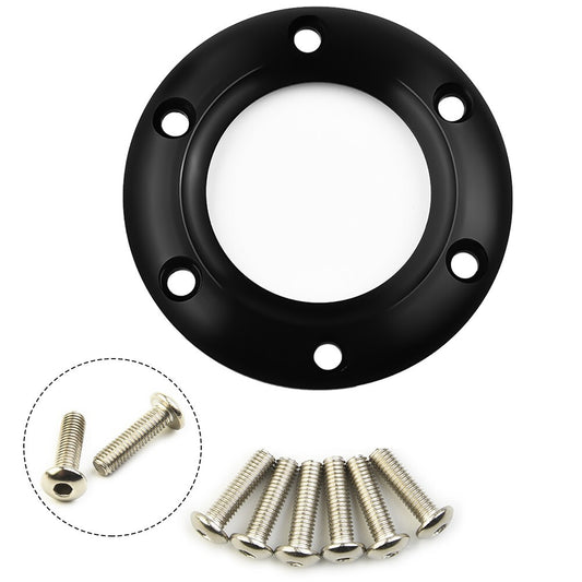 ya 8 5.27 Auto Steering Wheel Center Ring Set For MOMO/NRG 84mm Aluminum Replaces 6 Holes