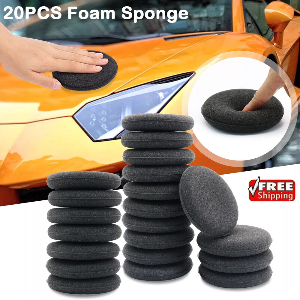 ya 5 8.7 20X Microfiber Foam Sponge Applicator Pads Car Buffing Waxing Polish Wax Cl