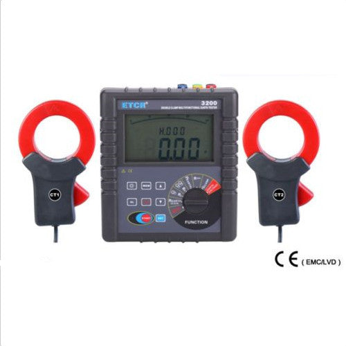 New ETCR3200 Double Clamp earth Grounding Resistance Tester bi