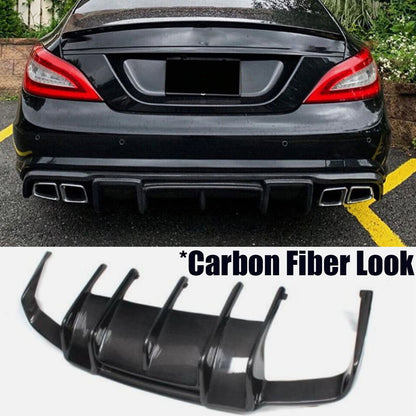 ya 10 10.28 ABS Rear Bumper Diffuser Lip for Benz W218 CLS550 CLS63 AMG 2012-18 Carbon 