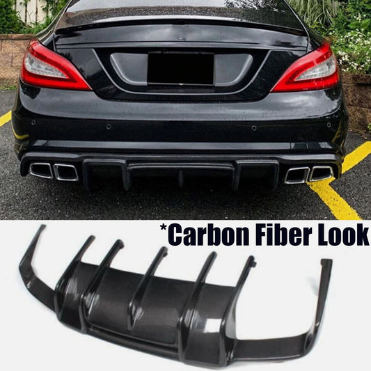 ya 10 10.28 ABS Rear Bumper Diffuser Lip for Benz W218 CLS550 CLS63 AMG 2012-18 Carbon 