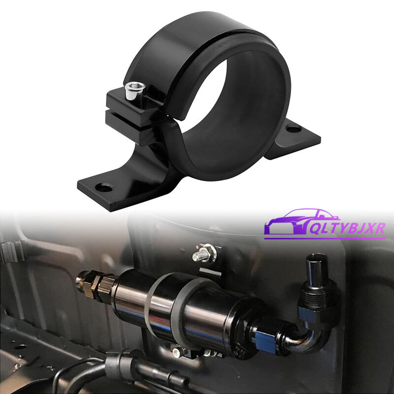 ya 27 7.2 50mm Black Filter Mounting Bracket Inline Fuel Pump Mount Clamp Aluminum