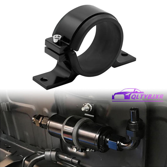 ya 27 7.2 50mm Black Filter Mounting Bracket Inline Fuel Pump Mount Clamp Aluminum