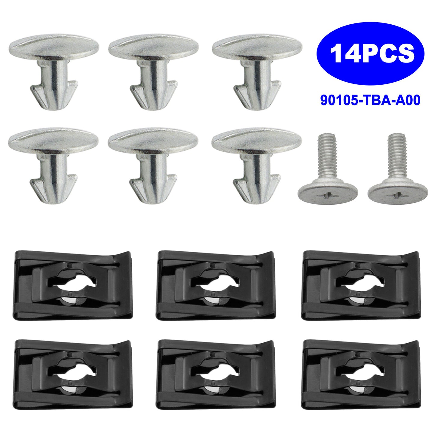 ya 27 7.20 Set Of 14 Engine Lower Cover Screw Bolt Access Clip for Honda CR-V for Civic Accord