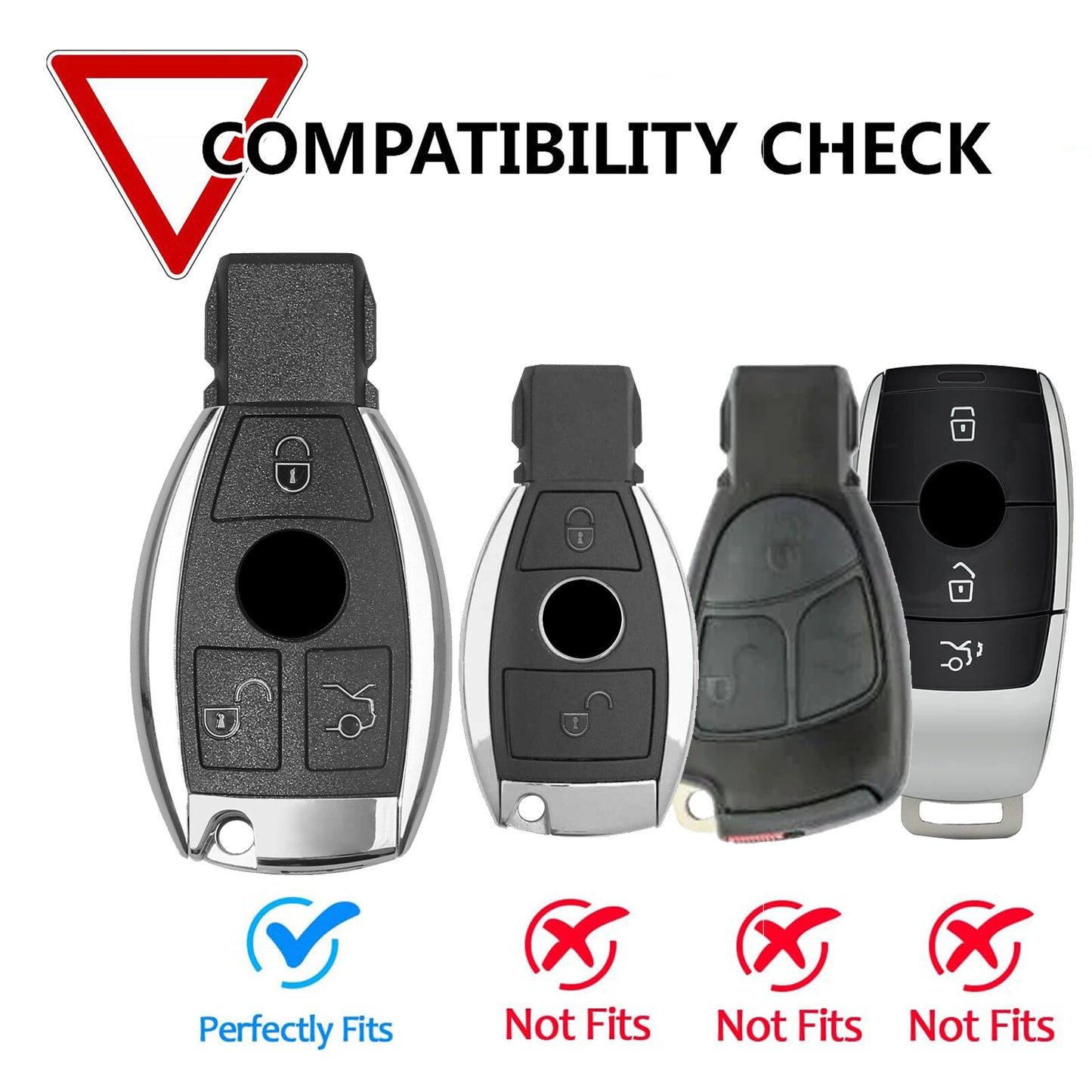 ya 5 8.7 Leather Key Case Cover Remote 3Button for Mercedes-benz A B C E S 2018