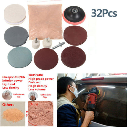 ya 5 8.7 1Set Deep Scratch Remover Auto Car Glass Polishing Kit 8 Oz Cerium Oxide Powder