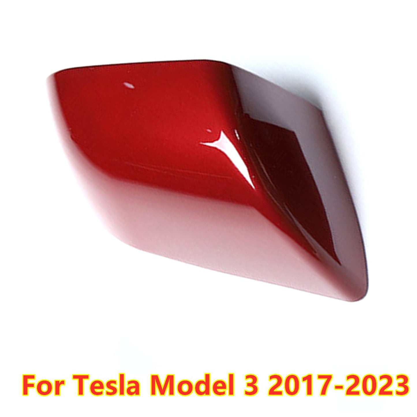 ya 1 8.5.2 Red right passenger side mirror rear view cap for model 3 2017^2022.^