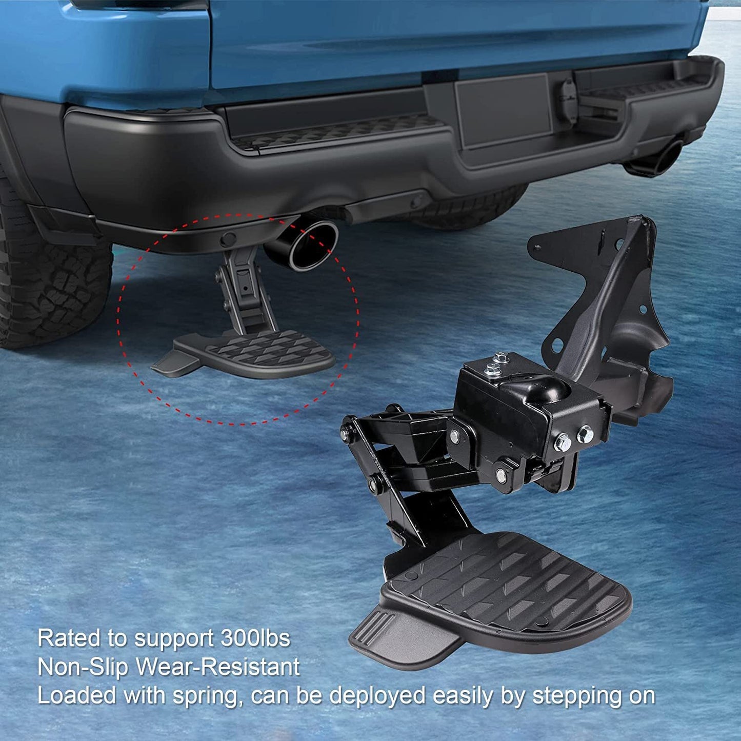 ya 5 8.7 Rear bed step for 1500 DT dual vehicle retractable bumper tailgate step