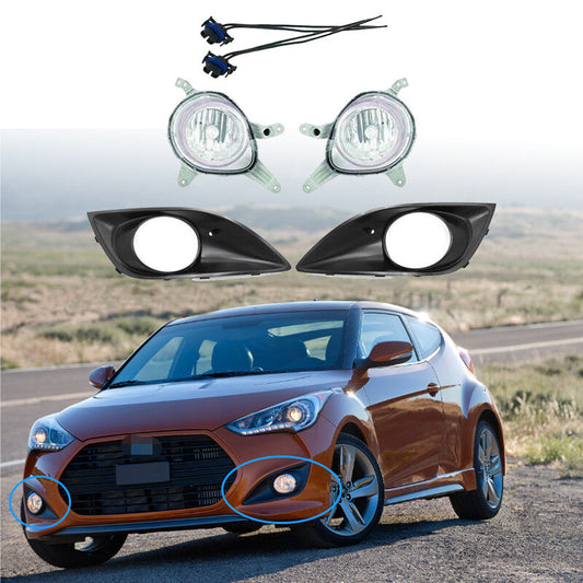 ya 10 10.28 for Hyundai for Veloster Turbo 2013-2016 Fog Lamp Light LH+RH Set 6PCS n