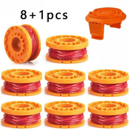 ya 17 8+1PCS Trimmer Spool Line For WG154 WG163 WG180 WG175 WG155 WG151 WG160 New