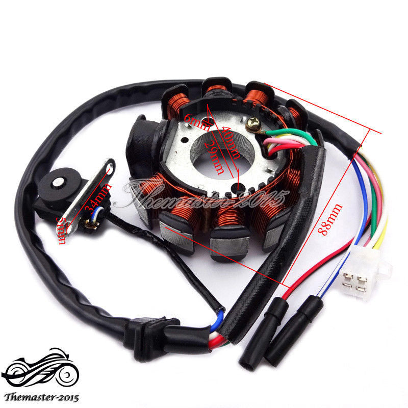 ya 2 6.30 11 Pole Coils Ignition Stator Magneto For GY6 125 150cc Moped Scooter ATV Roketa