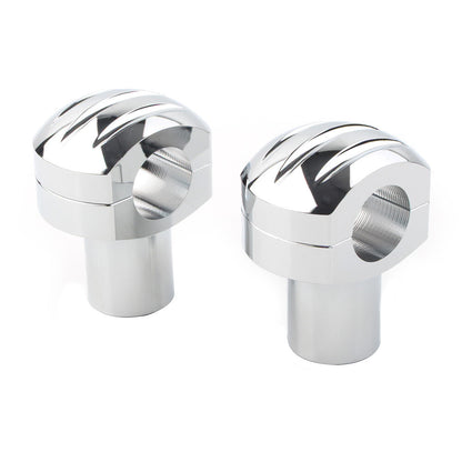ya 5 8.7 1 Handlebar Riser Clamp Fit for Harley Touring Dyna Sportster XL Softail Chrome