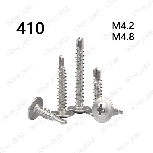M4.2 M4.8 410 Stainless Steel Phillips Truss Washer Head Self Drilling Screws