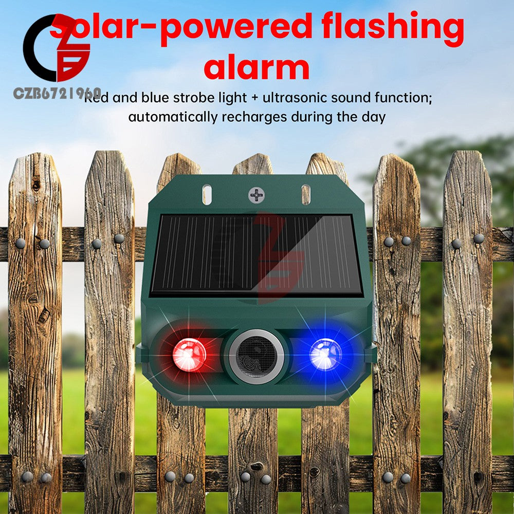 ya 14 Solar Ultrasonic Animal Repellent Repeller Dog Cat Skunk Deer Raccoon For Garden