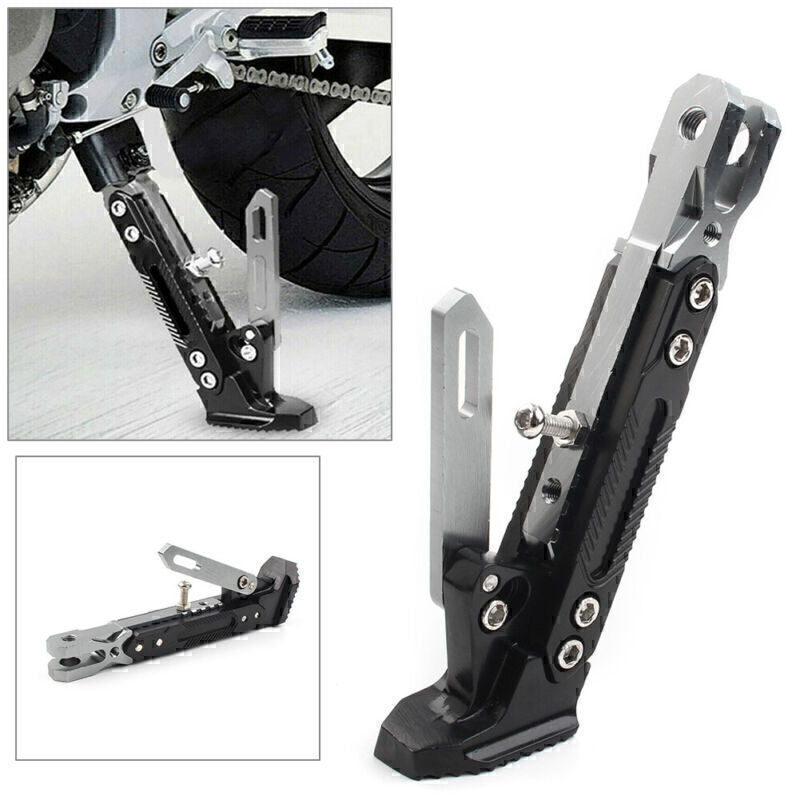 ya 4 6.17 CNC Steel Non-slip Adjustable Motorcycle Foot Side Stand Support Leg Kickstand