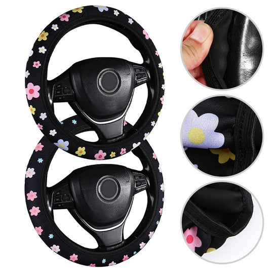 ya 1 7.3 Stylish Floral Steering Wheel Cover for Comfortable Driving Experience 15 Inch