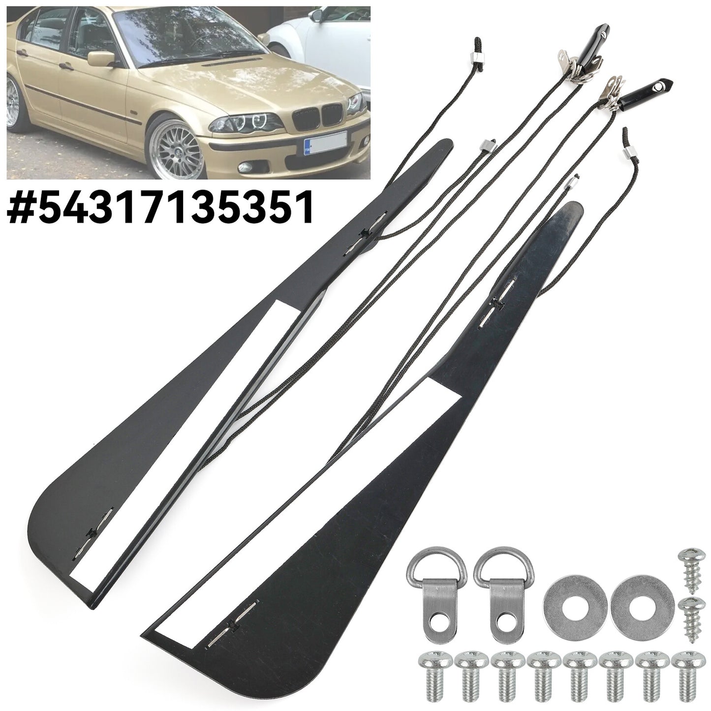 ya 2 6.29 for BMW E46 325Ci M3 2-Door Repair Kit Convertible Top ¡°C¡± Column 54317135351