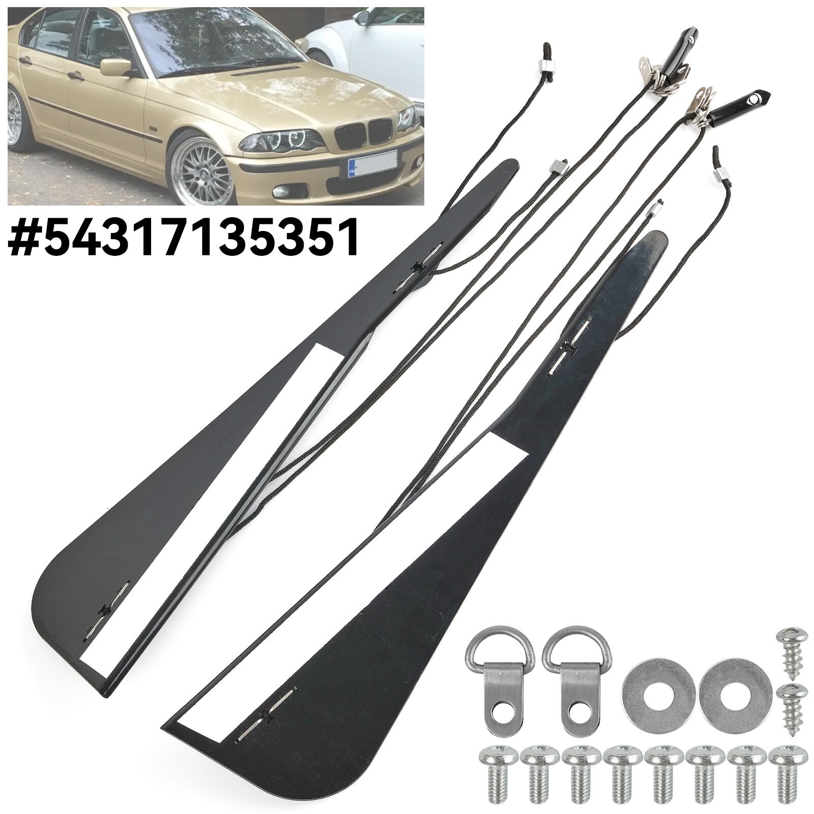 ya 2 6.29 for BMW E46 325Ci M3 2-Door Repair Kit Convertible Top ¡°C¡± Column 54317135351